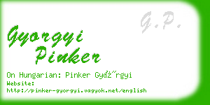 gyorgyi pinker business card